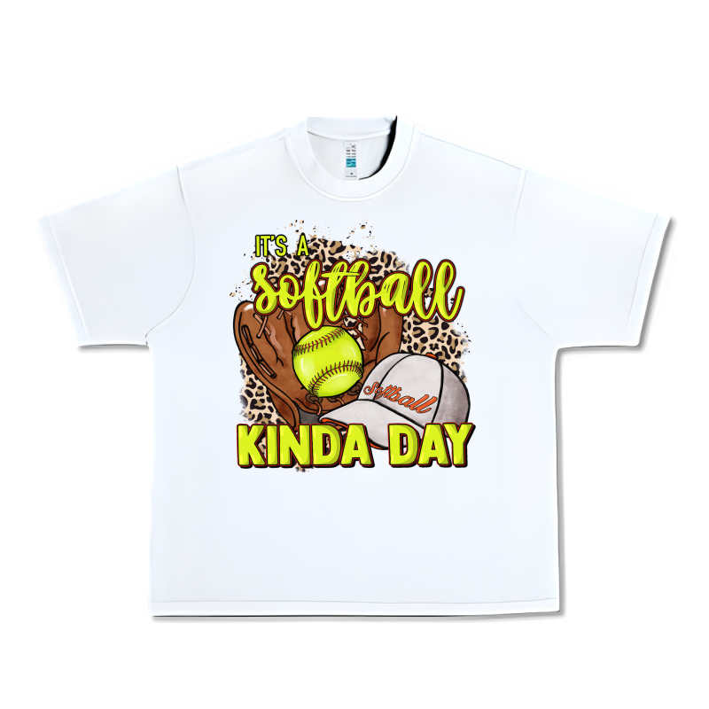 It's A Softball Kinda Day Leopard Urban Heavy Tee by HowdyJamesFarm | Teevron