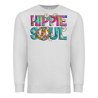 Dove Grey hippie soul with tie dye and flowers Premium Sweatshirt - Artiststas