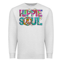 Hippie Soul With Tie Dye And Flowers Premium Sweatshirt | Teevron