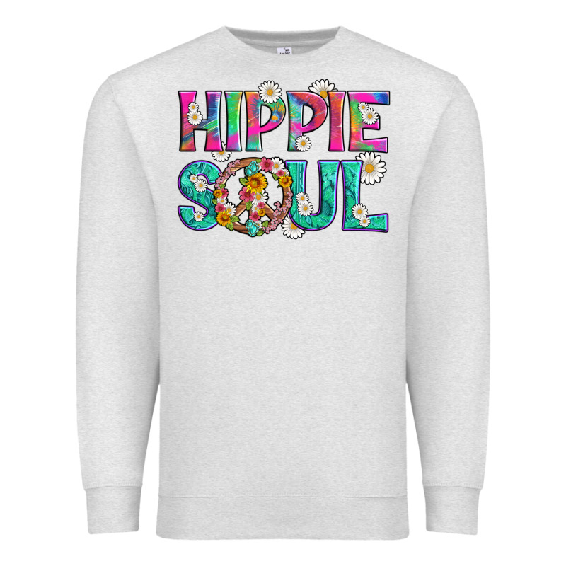 Hippie Soul With Tie Dye And Flowers Premium Sweatshirt by Artiststas | Teevron