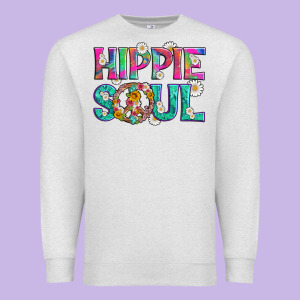 Hippie Soul With Tie Dye And Flowers Premium Sweatshirt Designed By Artiststas
