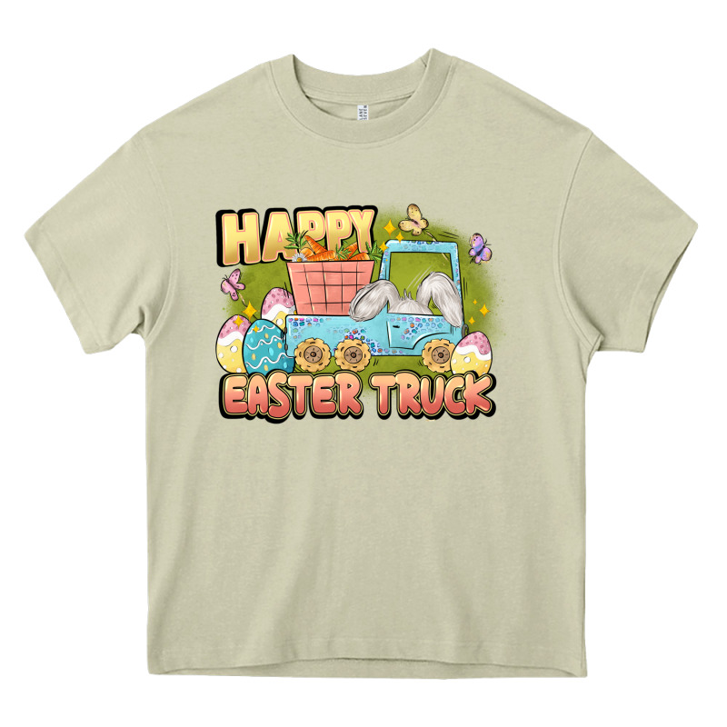 Happy Easter Truck Heavy Core Tee by LillyAllenDesigns | Teevron