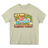 Mossy Happy Easter truck Heavy Core Tee - LillyAllenDesigns