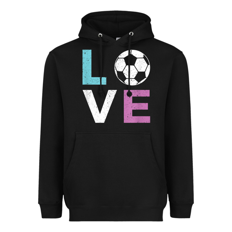 Soccer Gift For Girls Women I Love Soccer Vintage Heavyweight Hoodie by minhPixels | Teevron