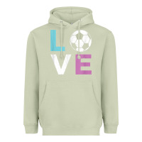 Matcha Soccer Gift for Girls Women I Love Soccer Vintage Heavyweight Hoodie - minhPixels