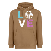 Toasted Coconut Soccer Gift for Girls Women I Love Soccer Vintage Heavyweight Hoodie - minhPixels