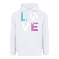White Soccer Gift for Girls Women I Love Soccer Vintage Heavyweight Hoodie - minhPixels
