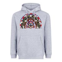Heather Grey usa camouflage rainbow Heavyweight Hoodie - Artiststas