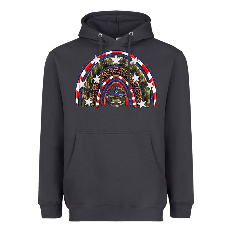 Usa Camouflage Rainbow Heavyweight Hoodie by Artiststas | Teevron