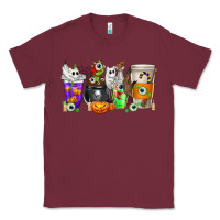 Burgundy Halloween Coffee Cups Classic Tee - texasbilliewilder