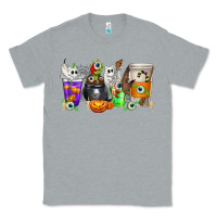Heather Grey Halloween Coffee Cups Classic Tee - texasbilliewilder