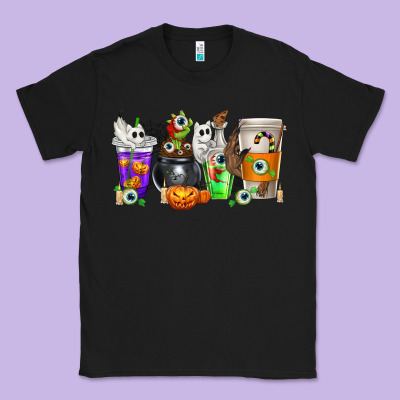 Halloween Coffee Cups Classic Tee Designed By Texasbilliewilder