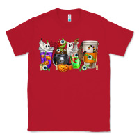 Red Halloween Coffee Cups Classic Tee - texasbilliewilder