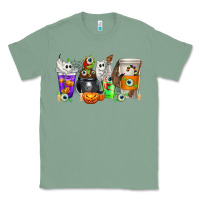 Sage Halloween Coffee Cups Classic Tee - texasbilliewilder