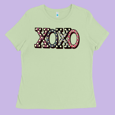 Xoxo Digital Valentines Day Ladies Tee Designed By Bettercallsaul