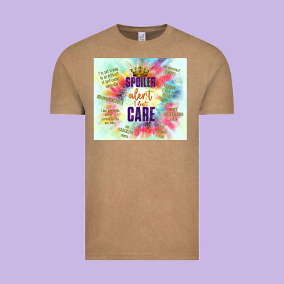 Spoiler Alert I Don't Care Vintage Tee Designed By Tumblerdesignbyshophia