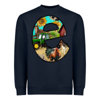 Navy farm life alphabet lowercase letters e Heavyweight Sweatshirt - BundleAndBundleShop