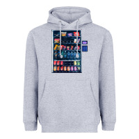 Heather Grey Funny Costumes for Halloween Vending Machine Silvester Heavyweight Hoodie - minhPixels