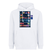 White Funny Costumes for Halloween Vending Machine Silvester Heavyweight Hoodie - minhPixels