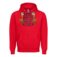 Red little sister biggest fan Zipper Hoodie - CowhideDigitalArt