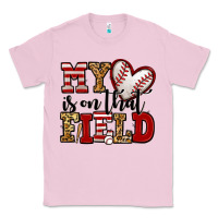 Bubblegum Pink my heart is on that field baseball Classic Tee - Jasminsmagicworld