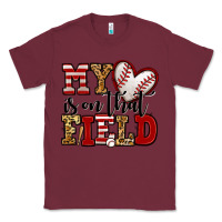 Burgundy my heart is on that field baseball Classic Tee - Jasminsmagicworld