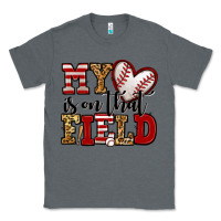 Charcoal Heather my heart is on that field baseball Classic Tee - Jasminsmagicworld
