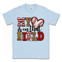 Dusty Blue my heart is on that field baseball Classic Tee - Jasminsmagicworld