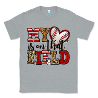 Heather Grey my heart is on that field baseball Classic Tee - Jasminsmagicworld
