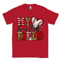 Red my heart is on that field baseball Classic Tee - Jasminsmagicworld