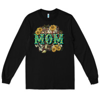 Black Aztec Mom Mother's Day Long Sleeve Tee - CowGirlArtShop