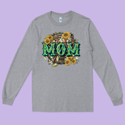 Aztec Mom Mother's Day Long Sleeve Tee Designed By Cowgirlartshop