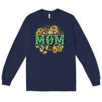 Navy Aztec Mom Mother's Day Long Sleeve Tee - CowGirlArtShop