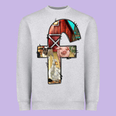 Farm Life Alphabet Lowercase Letters F Heavyweight Sweatshirt Designed By Bundleandbundleshop