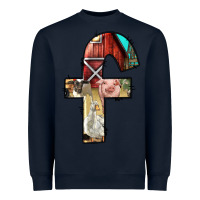 Navy farm life alphabet lowercase letters f Heavyweight Sweatshirt - BundleAndBundleShop