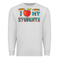 Dove Grey i love my students with pen and Premium Sweatshirt - Artiststas
