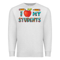 Oatmeal Heather i love my students with pen and Premium Sweatshirt - Artiststas