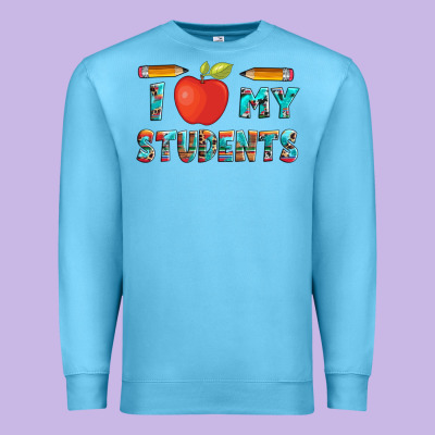 I Love My Students With Pen And Premium Sweatshirt Designed By Artiststas