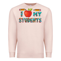 Pale Pink i love my students with pen and Premium Sweatshirt - Artiststas
