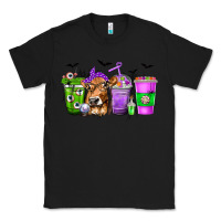 Black Coffee Cups with Cow and Halloween Classic Tee - texasbilliewilder