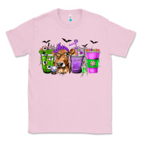 Bubblegum Pink Coffee Cups with Cow and Halloween Classic Tee - texasbilliewilder