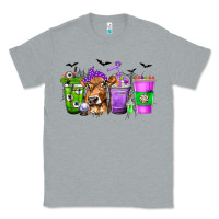 Heather Grey Coffee Cups with Cow and Halloween Classic Tee - texasbilliewilder