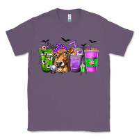 Lavender Coffee Cups with Cow and Halloween Classic Tee - texasbilliewilder
