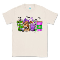 Natural Coffee Cups with Cow and Halloween Classic Tee - texasbilliewilder