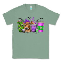 Sage Coffee Cups with Cow and Halloween Classic Tee - texasbilliewilder