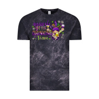 Cloud Black Mardi Gras drinking team with gnome Vintage Tee - HowdyJamesFarm