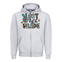 Heather Grey out fifth grade Zipper Hoodie - CowhideDigitalArt
