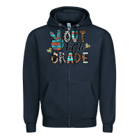 Navy out fifth grade Zipper Hoodie - CowhideDigitalArt