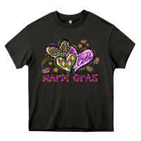 Asphalt Mardi Gras heart Heavy Core Tee - LillyAllenDesigns