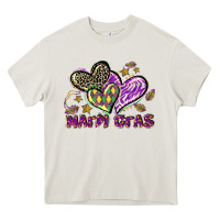 Mardi Gras Heart Heavy Core Tee | Teevron